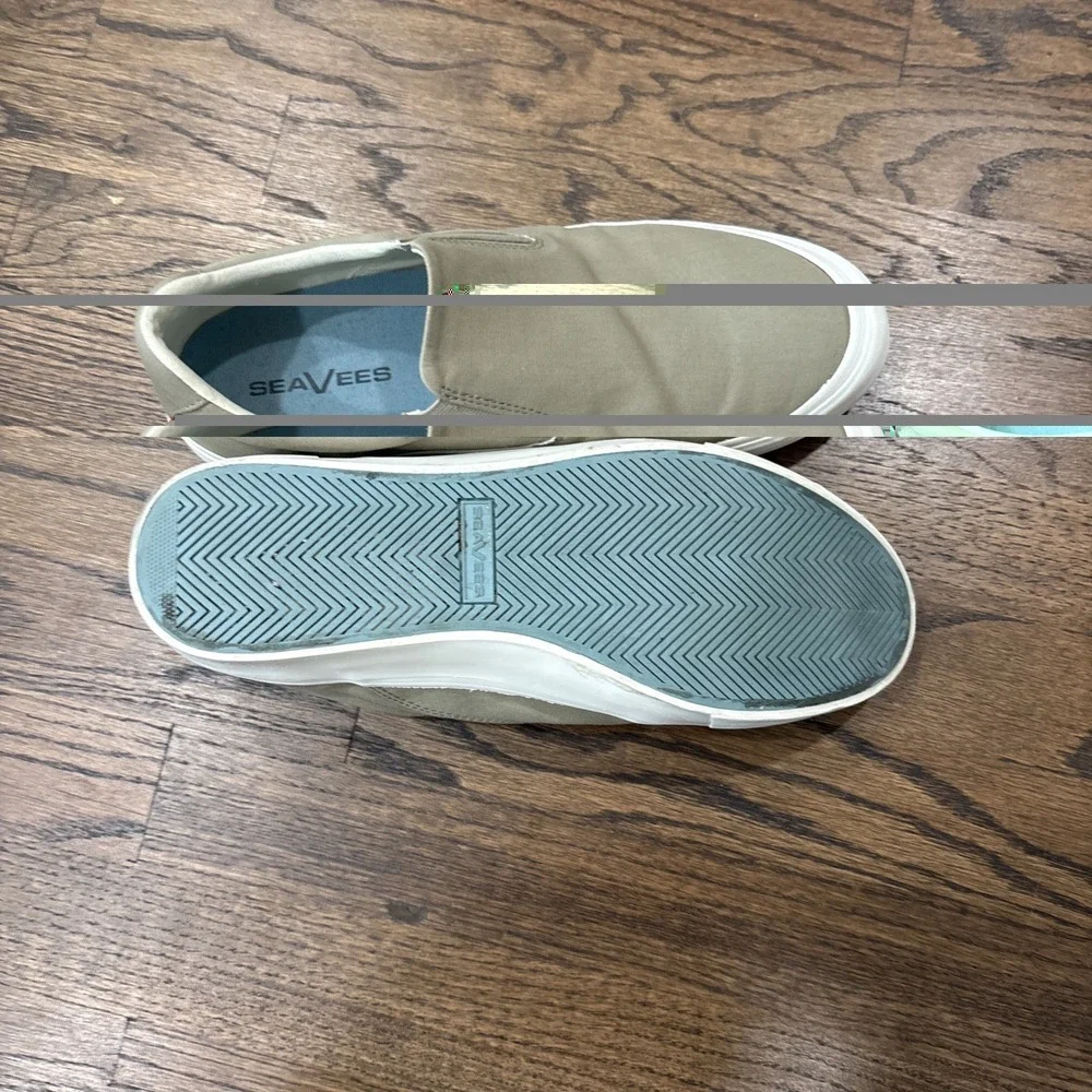 seavees mens 10, Tan Deck Shoe, Slip On